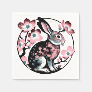 Servilleta De Papel Easter Spring Bunny Rabbit Dogwood