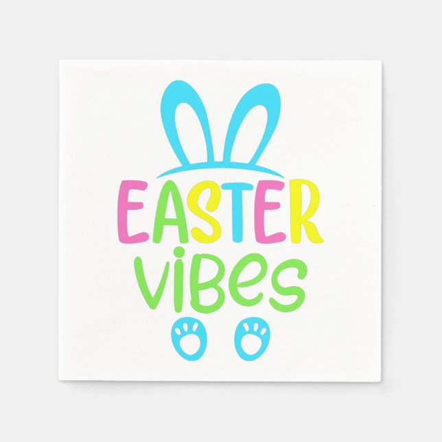 Servilleta De Papel Easter Vibes Pastel (Anverso)