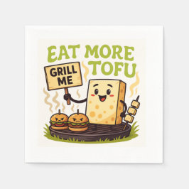 Servilleta De Papel Eat More Tofu – Grill Me Instead BBQ Protest 