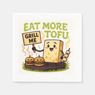 Servilleta De Papel Eat More Tofu – Grill Me Instead BBQ Protest