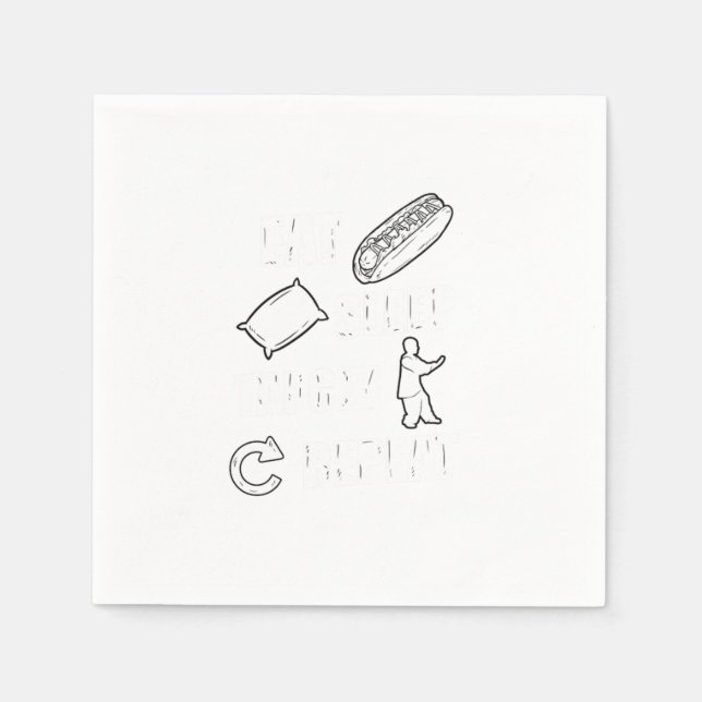 Servilleta De Papel Eat Sleep Tai Chi Repeat Gift Idea (Anverso)