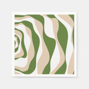 Servilleta De Papel Ebb y Flow 4 - Blanco, arena y verde pálido