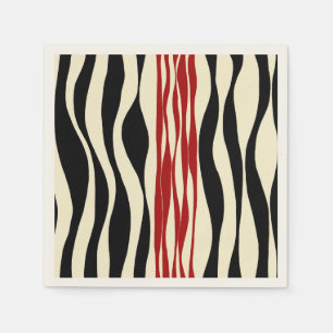 Servilleta De Papel Ebb y Flow - Rojo y Crema