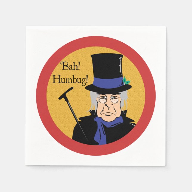 Servilleta De Papel ¡Ebenezer Scrooge Bah! ¡Humbug! (Anverso)