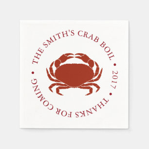 Servilleta De Papel Ebullición de los mariscos del cangrejo el  