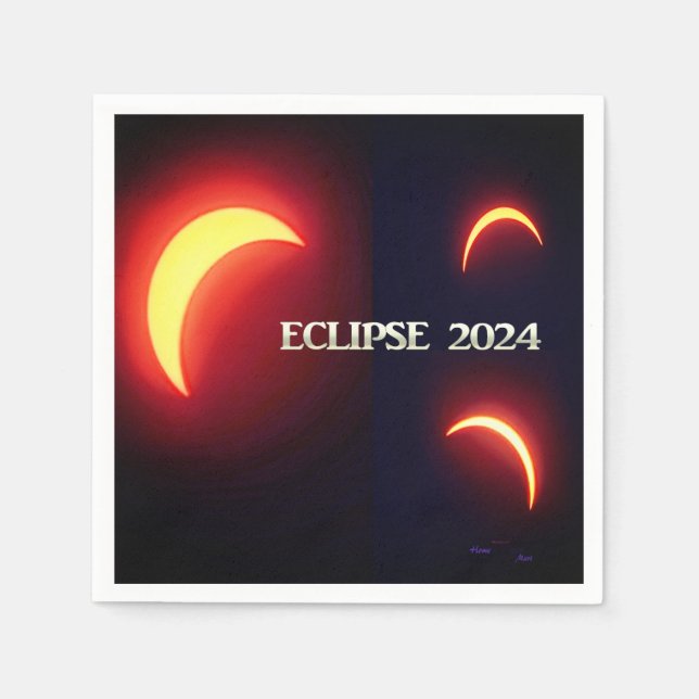 Servilleta De Papel Eclipse 2024 (Anverso)
