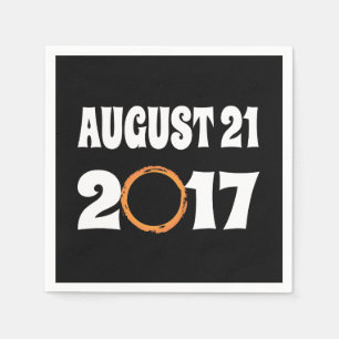Servilleta De Papel Eclipse solar 21 de agosto de 2017 total