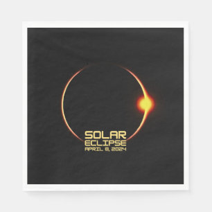 Servilleta De Papel Eclipse solar 8 de abril de 2024