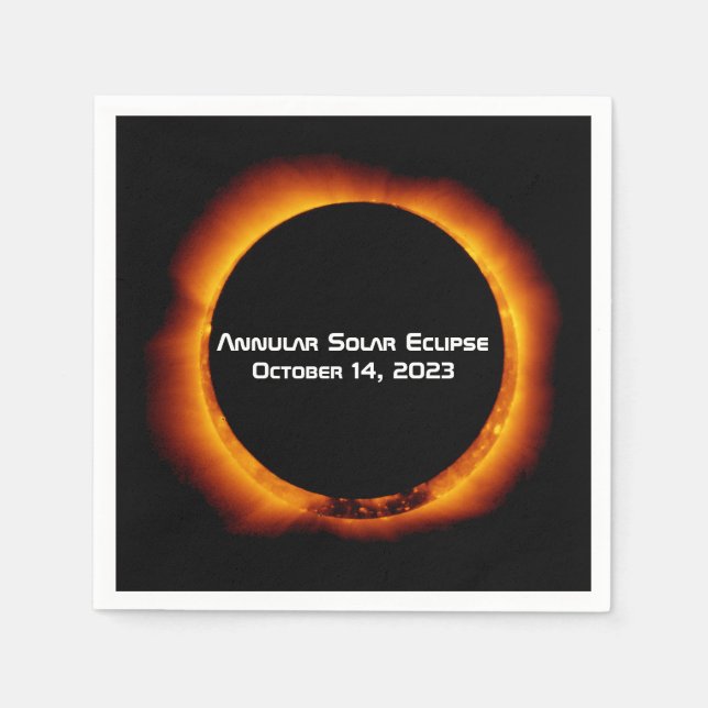 Servilleta De Papel Eclipse solar anual de 2023 (Anverso)