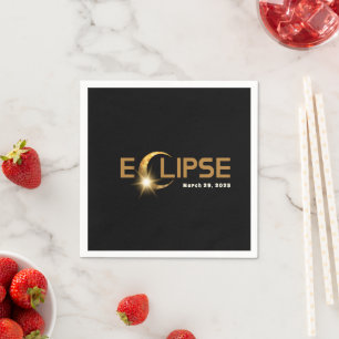 Servilleta De Papel Eclipse Solar Evento Americano