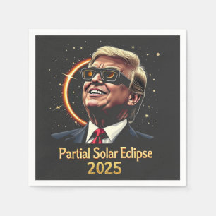 Servilleta De Papel Eclipse solar parcial 2025 Astronomía Trump