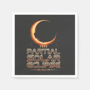 Servilleta De Papel Eclipse solar parcial de Nueva Jersey 2025