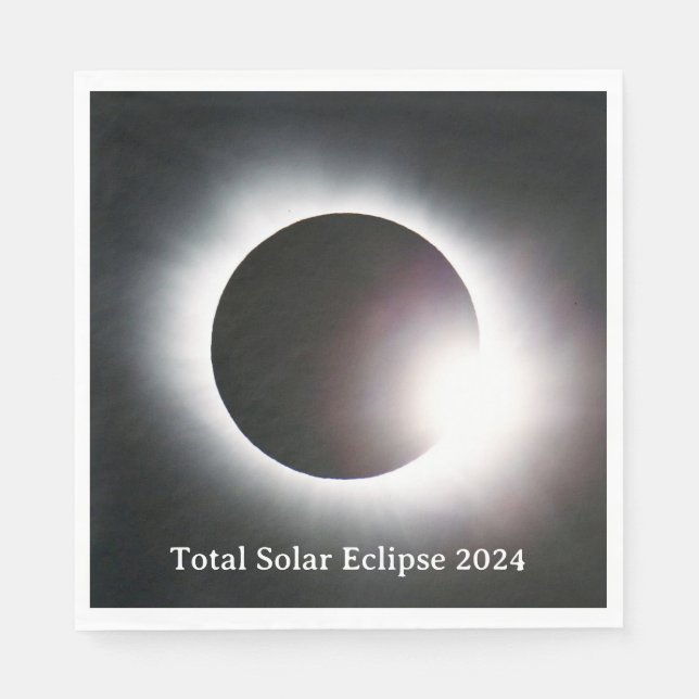 Servilleta De Papel Eclipse solar total 2024 (Anverso)