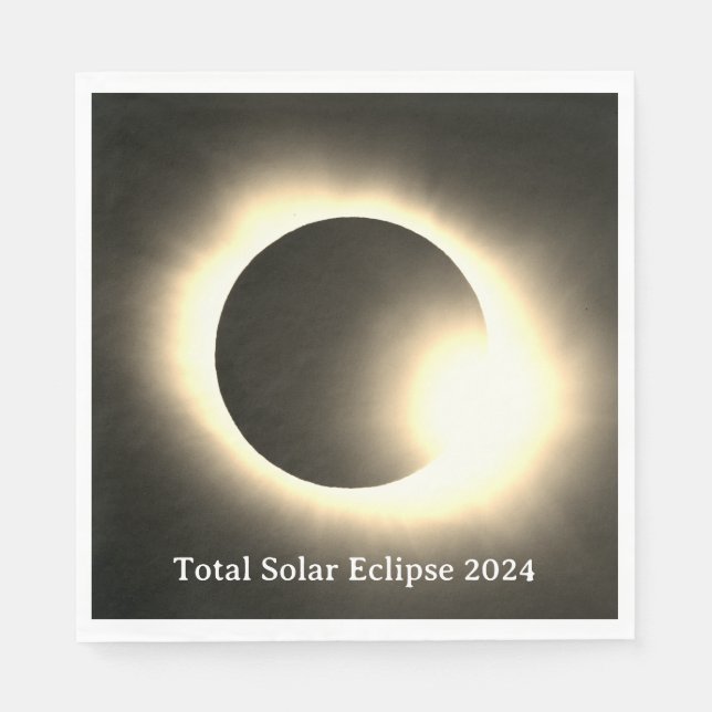Servilleta De Papel Eclipse solar total 2024 (Anverso)