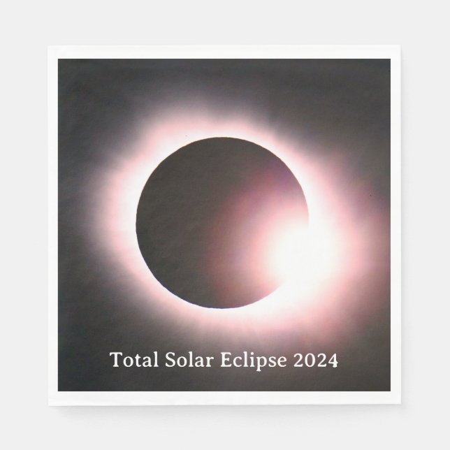 Servilleta De Papel Eclipse solar total 2024 (Anverso)