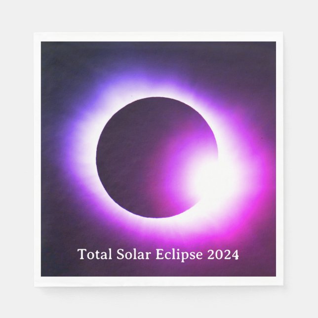 Servilleta De Papel Eclipse solar total 2024 (Anverso)