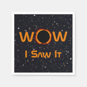 Servilleta De Papel Eclipse Solar Total 2024 WOW Lo Vi