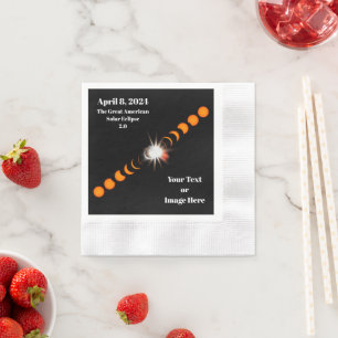 Servilleta De Papel Eclipse solar total de 2024