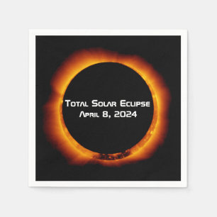 Servilleta De Papel Eclipse solar total de 2024