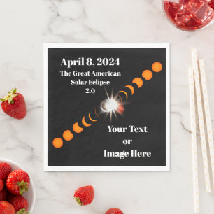 Servilleta De Papel Eclipse solar total de 2024