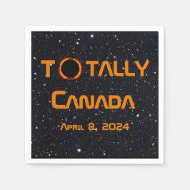 Servilleta De Papel Eclipse solar total de Canadá 2024