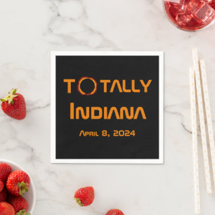 Servilleta De Papel Eclipse solar total de Indiana 2024
