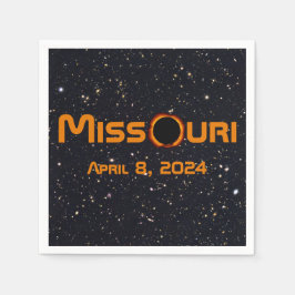 Servilleta De Papel Eclipse solar total de Missouri 2024