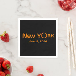 Servilleta De Papel Eclipse solar total de Nueva York 2024