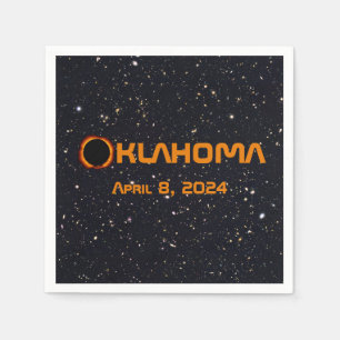Servilleta De Papel Eclipse solar total de Oklahoma 2024