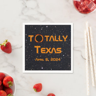 Servilleta De Papel Eclipse solar total de Texas 2024