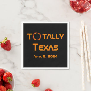 Servilleta De Papel Eclipse solar total de Texas 2024