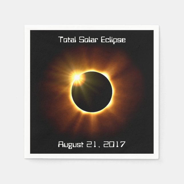 Servilleta De Papel Eclipse solar total - servilletas (Anverso)