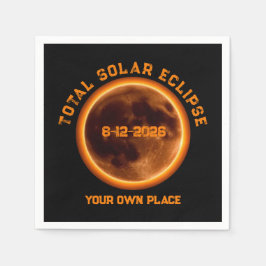 Servilleta De Papel Eclipse Total de Sol 12 de agosto de 2026