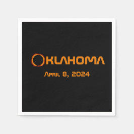 Servilleta De Papel Eclipse Total Solar de Oklahoma 2024