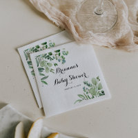 Ecología Verde Baby Shower Foliage Botánico