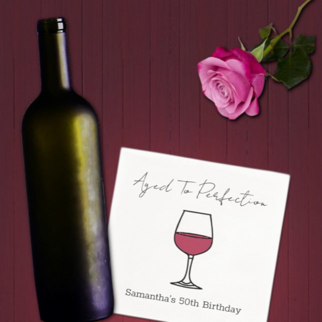 Servilleta De Papel Edad A Perfection Wine 50 cumpleaños (Subido por el creador)