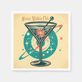 Servilleta De Papel Edad Espacial del Club Atómico Martini