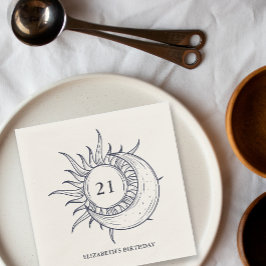 Servilleta De Papel Edad personalizado Cumpleaños Místico Celestial de