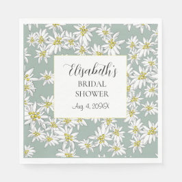 Servilleta De Papel Edelweiss Ilustrada a Mano Acuarela Personalizada