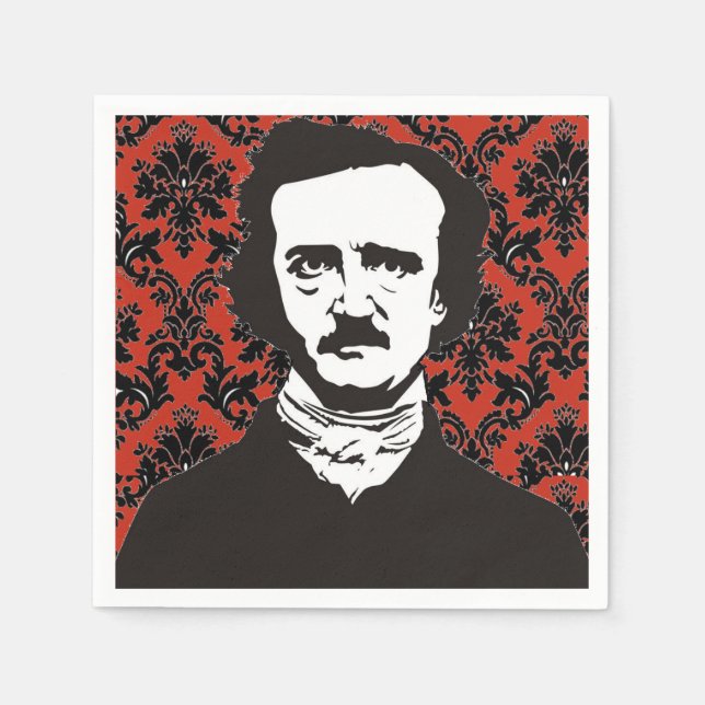 Servilleta De Papel Edgar Allan Poe Paper Napkin (Anverso)