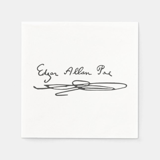 Servilleta De Papel Edgar Allan Poe Signature (Anverso)
