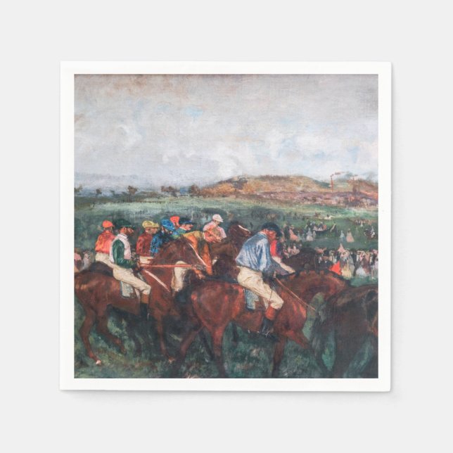 Servilleta De Papel Edgar Degas - Carrera de caballeros (Anverso)