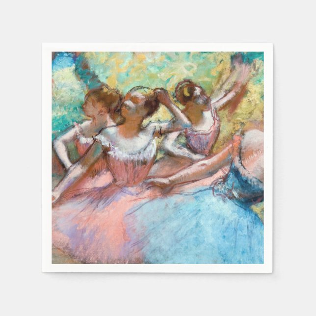 Servilleta De Papel Edgar Degas - Cuatro Ballerinas en escena (Anverso)