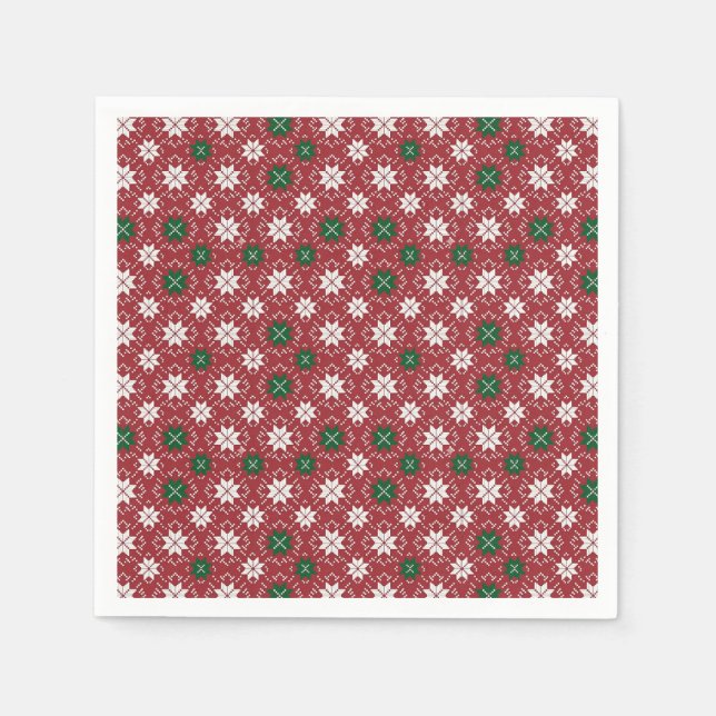 Servilleta De Papel Edición de Navidad 1 de Selburose escandinavo (Anverso)