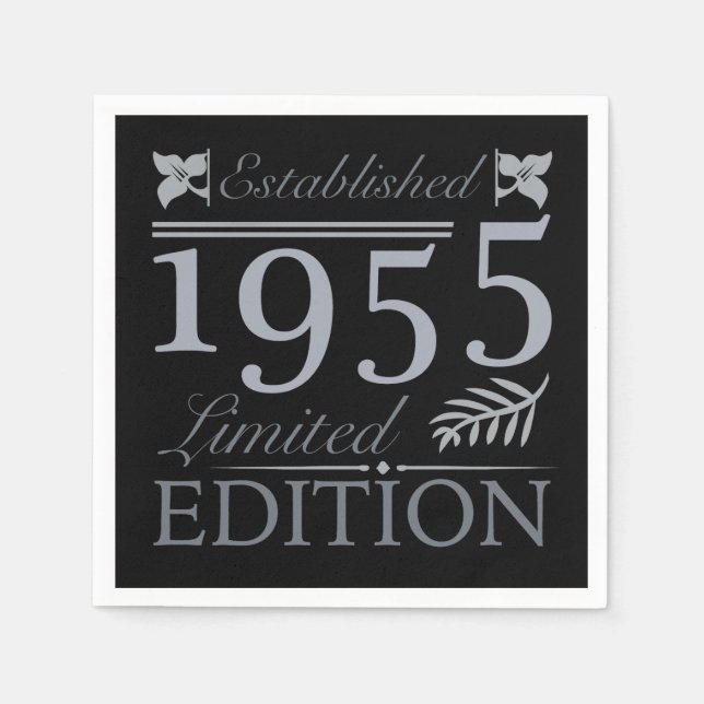 Servilleta De Papel Edición Limitada 1955 70º cumpleaños (Anverso)