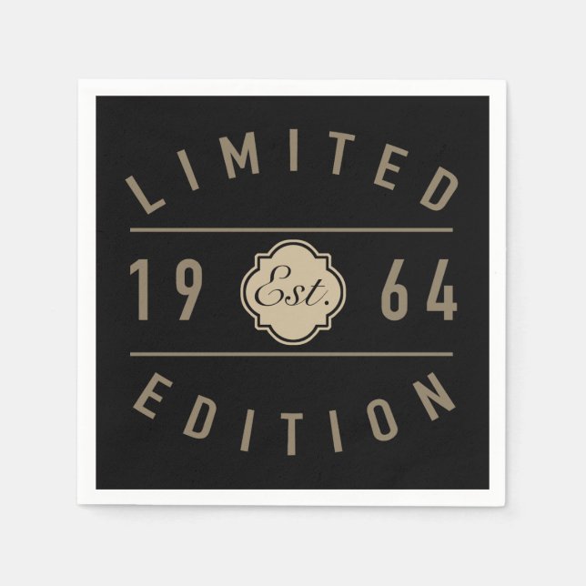 Servilleta De Papel Edición Limitada 1964 60º cumpleaños (Anverso)