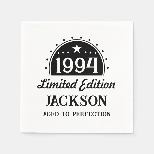 Servilleta De Papel Edición Limitada 30 cumpleaños (Anverso)