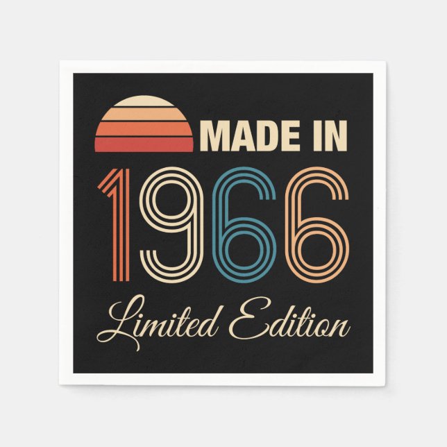 Servilleta De Papel Edición Limitada Cumpleaños 60 1966 (Anverso)