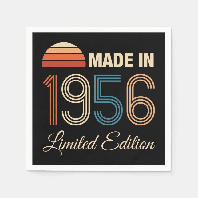 Servilleta De Papel Edición Limitada Cumpleaños 70 1956 (Anverso)