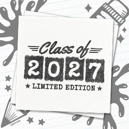 Servilleta De Papel Edición Limitada de Graduación Clase de Último Año